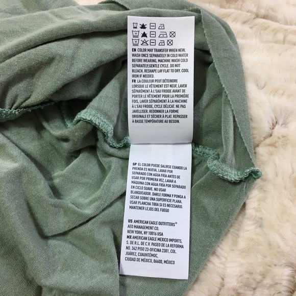 American Eagle green ruffle tank top - Picture 5 of 5